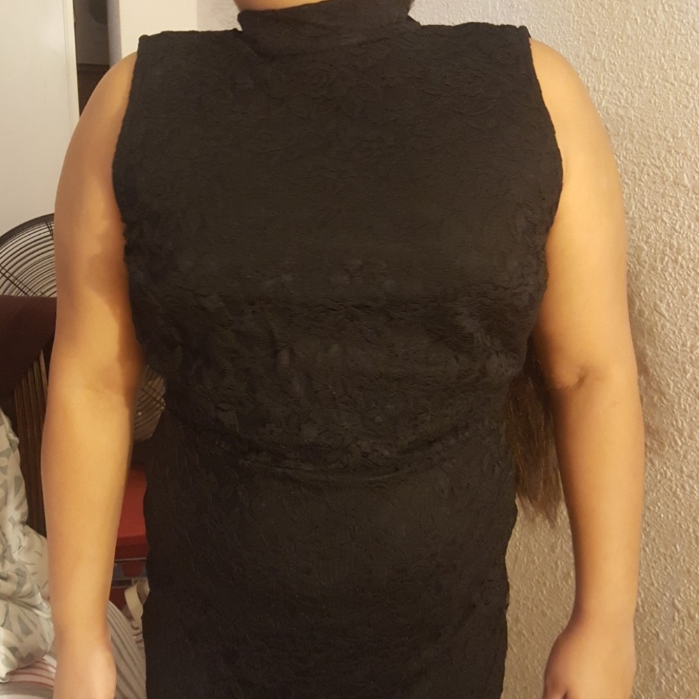 Black lace gown